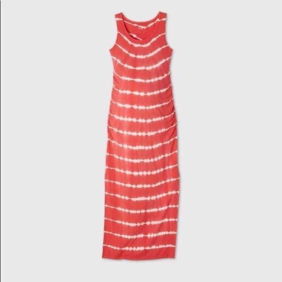 3For$20 Ingrid and Isabel Maternity Tie Dye  Red/White Dress various sizes - Picture 1 of 3
